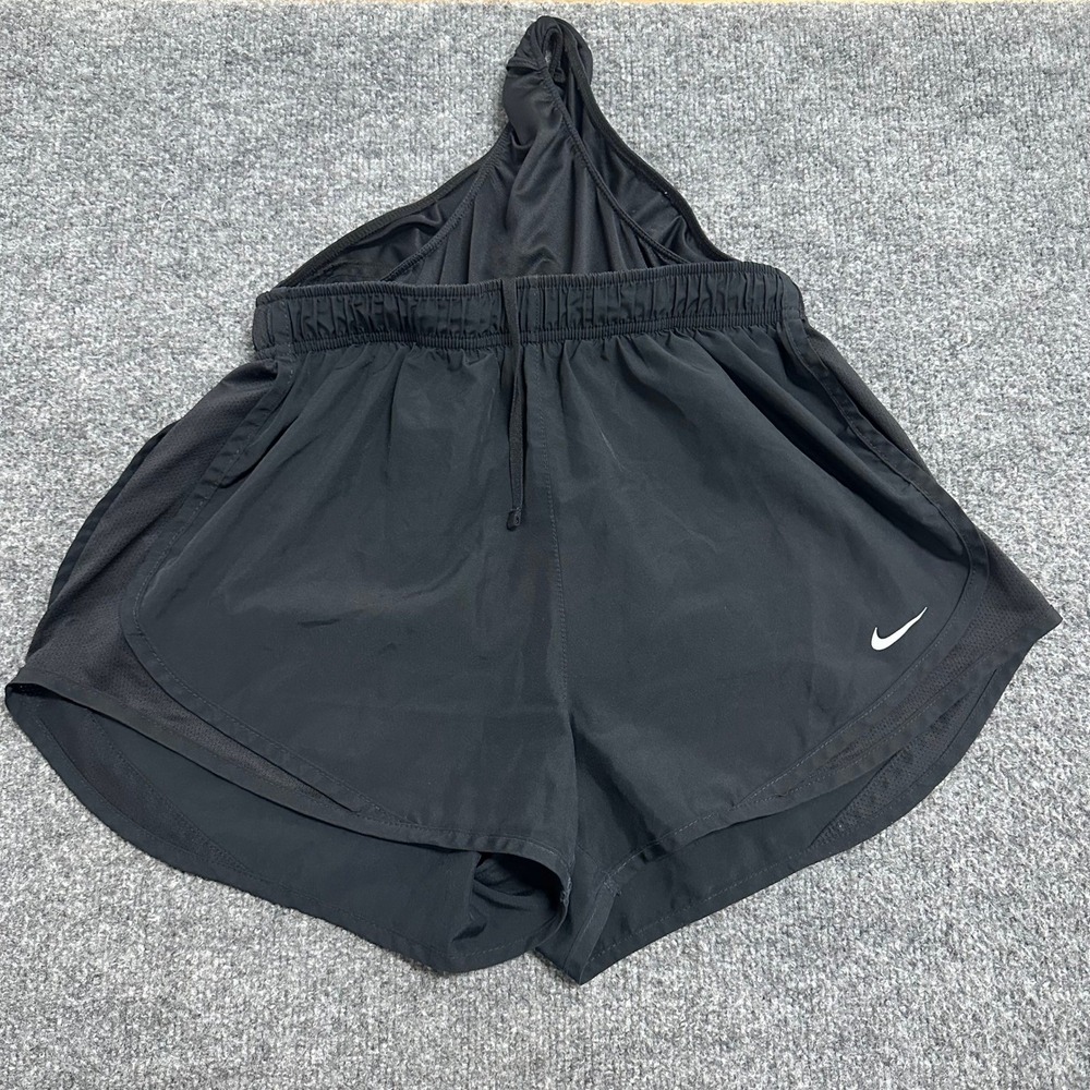 Nike Shorts Womens Size M Black Dri-Fit Running Athletic Breathable Mesh Trim